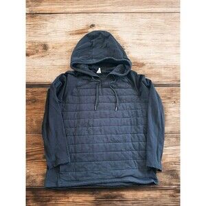 Zyia Active Combo Quilted Hoodie Sweatshirt Womens XL Black Shirt Sweatshirt